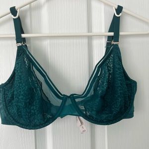 Jade, sheer cheetah print, 36C bra